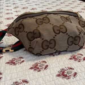 Gucci Beige/Brown GG Canvas Belt Bag authenticity unknown